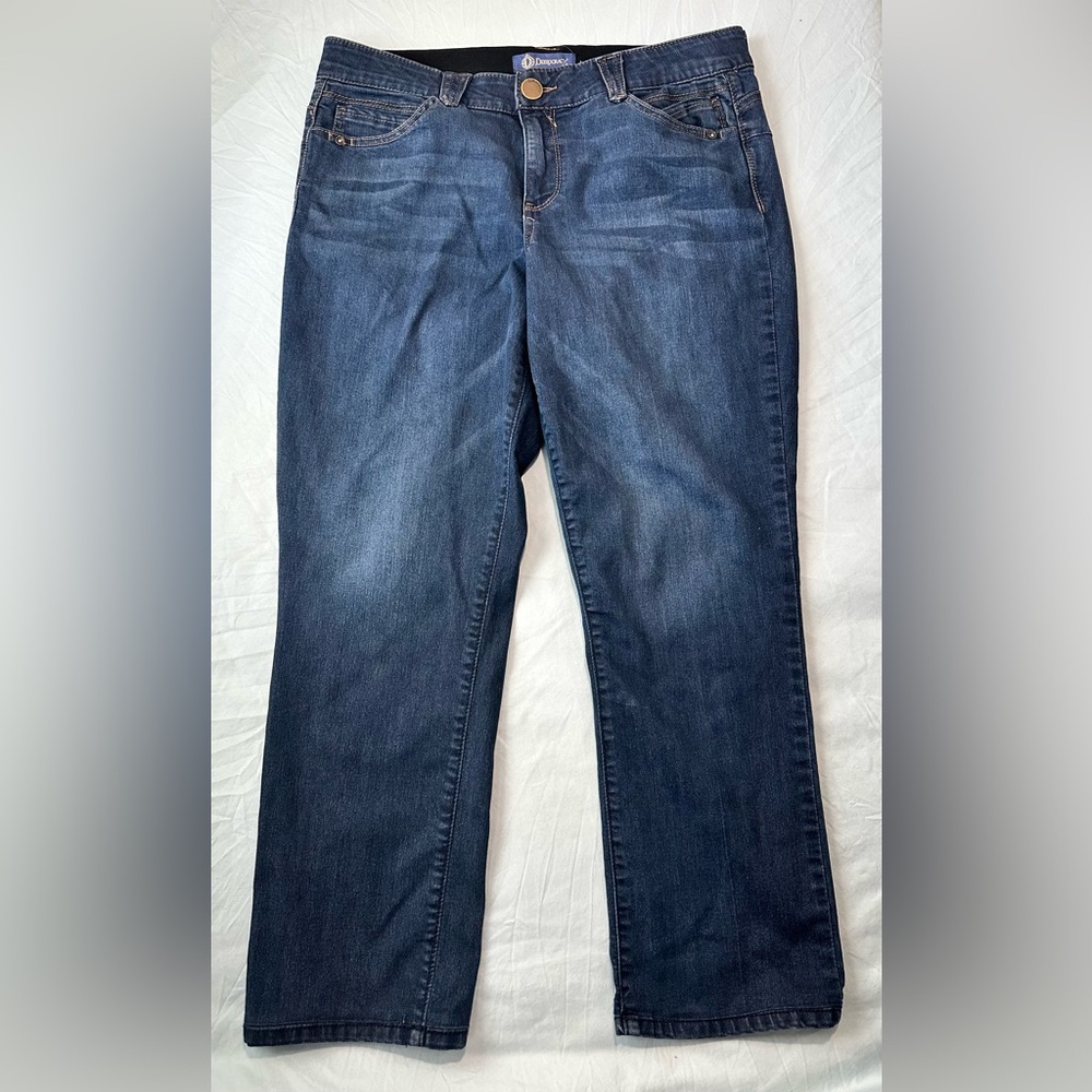 Democracy Absolution Jeans Size 14 Bootcut Blue Denim Mid Rise Stretch